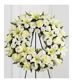 Lily Heavenly Funeral Wreath Arrangements  Send to Philippines