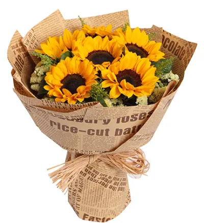 6 piece sunflowers bouquet