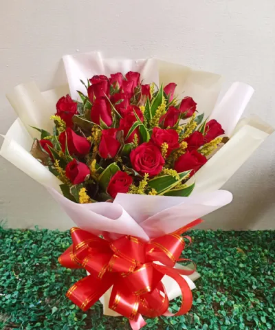 24 Red Roses in Bouquet